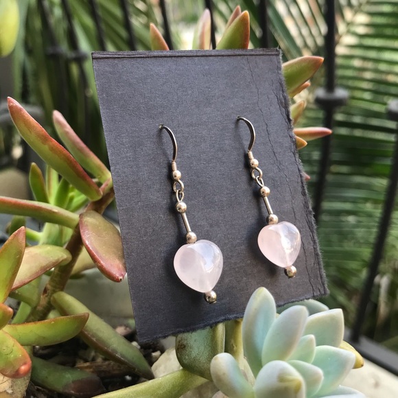 Sterling Silver & Rose Quartz Necklace Set - Picture 6 of 16